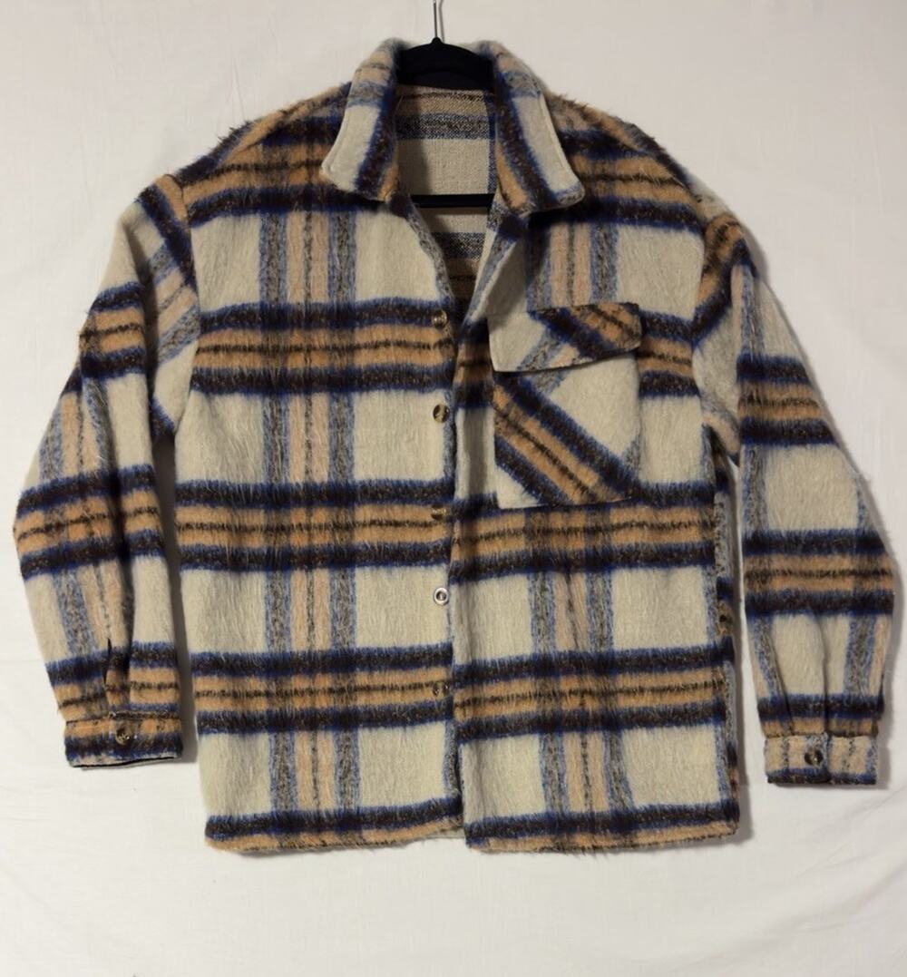Vintage 70s Heavy Hunting Dual Pocket Plaid Flannel Jacket Men’s Size M